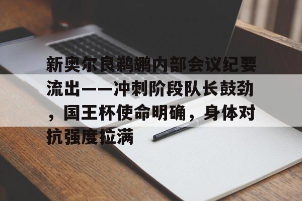 开云体育官网-新奥尔良鹈鹕内部会议纪要流出——冲刺阶段队长鼓劲，国王杯使命明确，身体对抗强度拉满的简单介绍